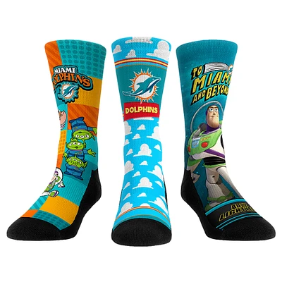 Unisex Rock Em Socks Miami Dolphins Toy Story 3-Pack Crew