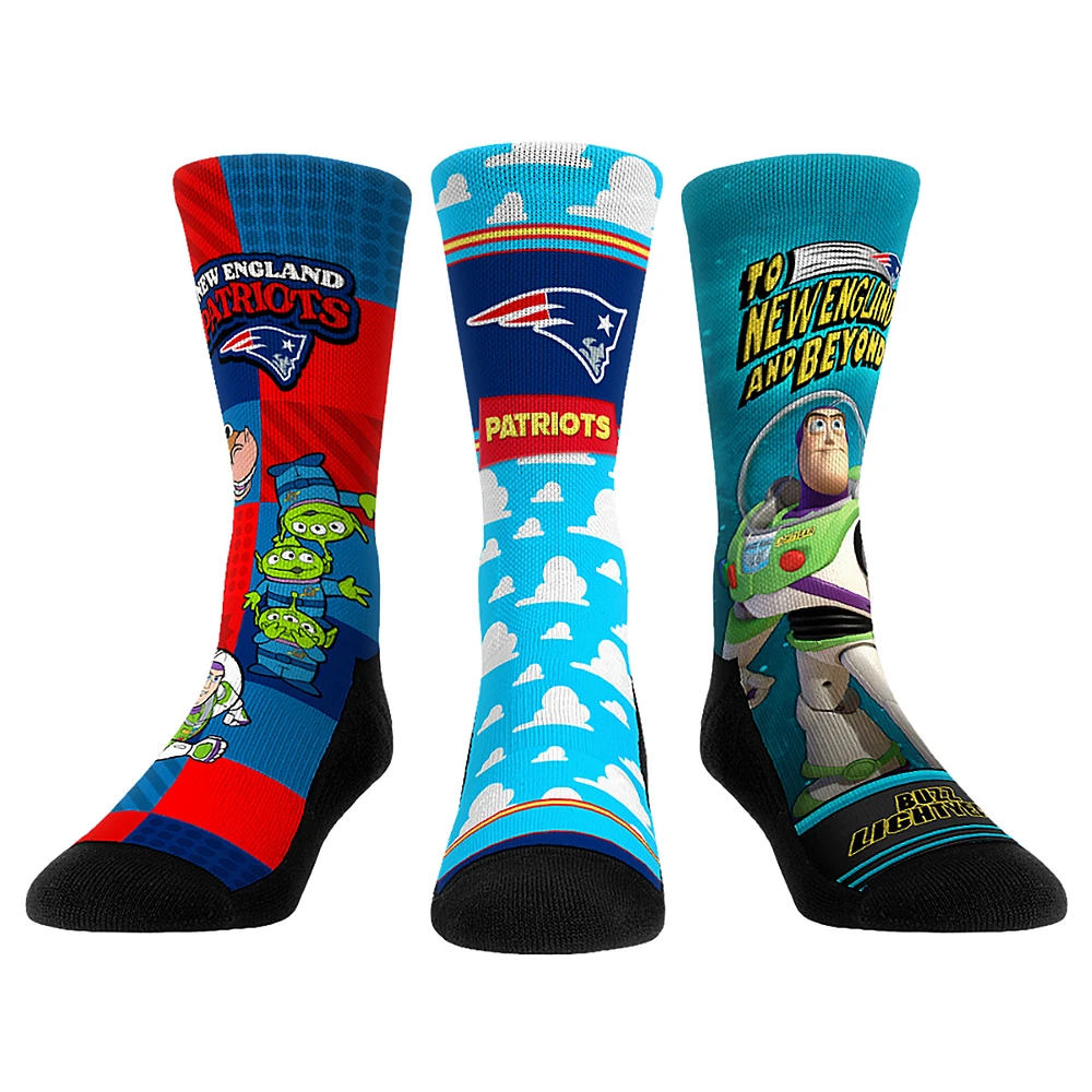 Unisex Rock Em Socks New England Patriots Toy Story 3-Pack Crew