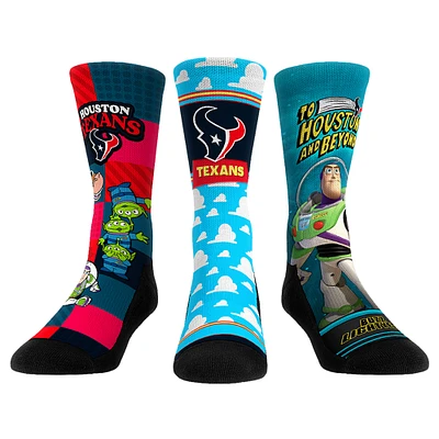 Unisex Rock Em Socks Houston Texans Toy Story 3-Pack Crew