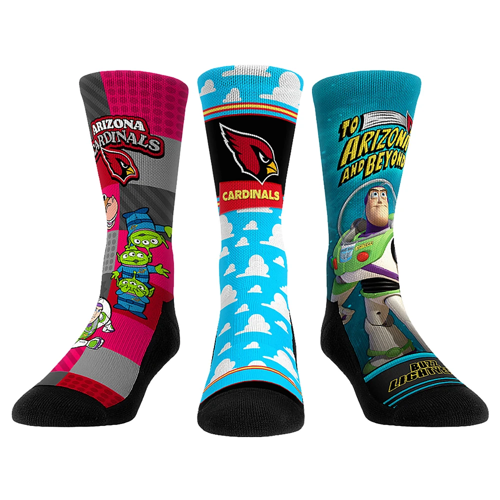 Unisex Rock Em Socks Arizona Cardinals Toy Story 3-Pack Crew