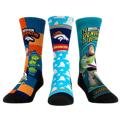 Unisex Rock Em Socks Denver Broncos Toy Story 3-Pack Crew
