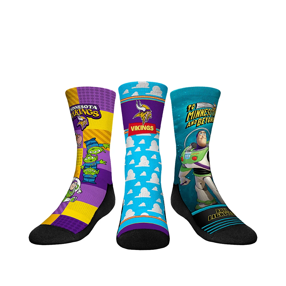Youth Rock Em Socks Minnesota Vikings Toy Story 3-Pack Crew