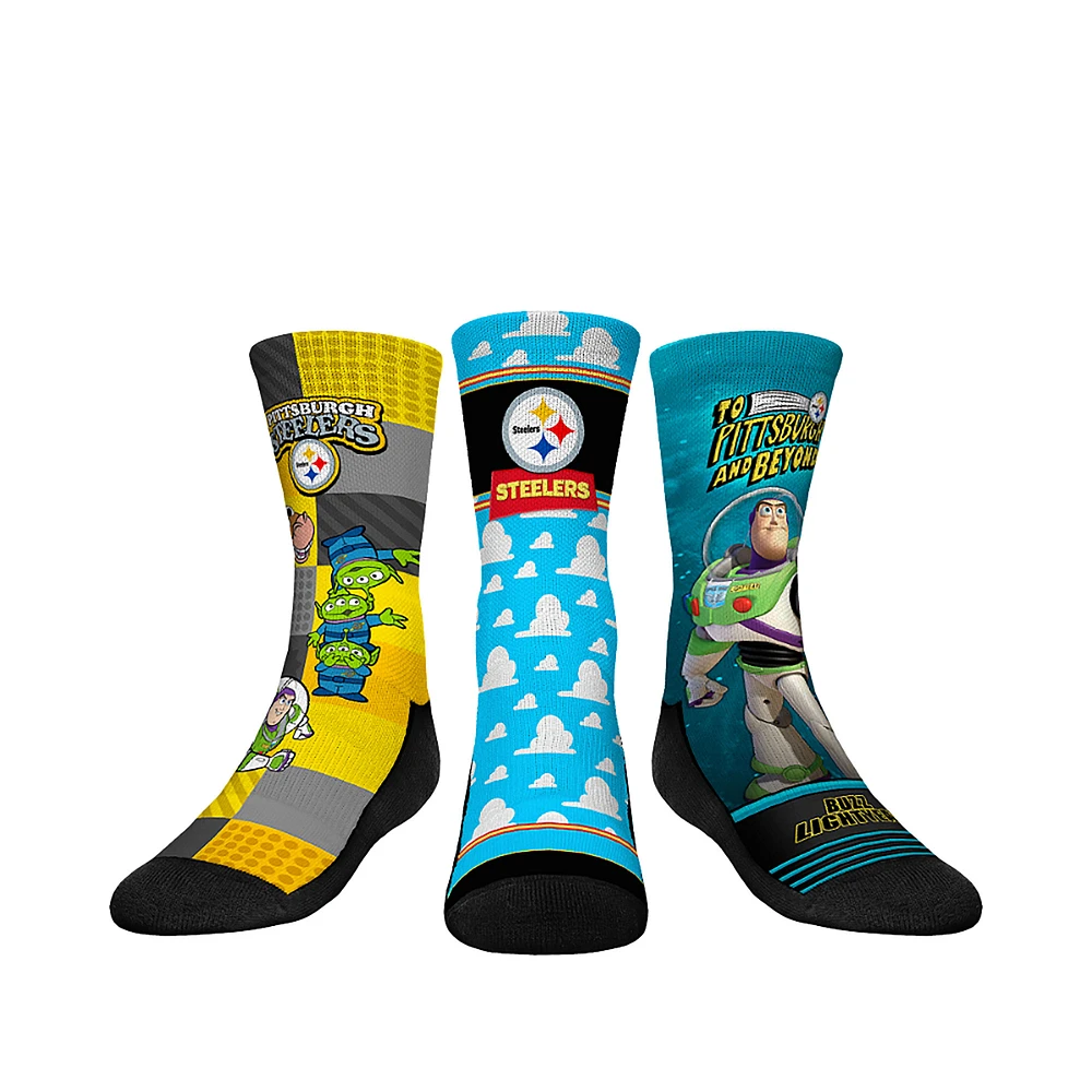 Youth Rock Em Socks Pittsburgh Steelers Toy Story 3-Pack Crew