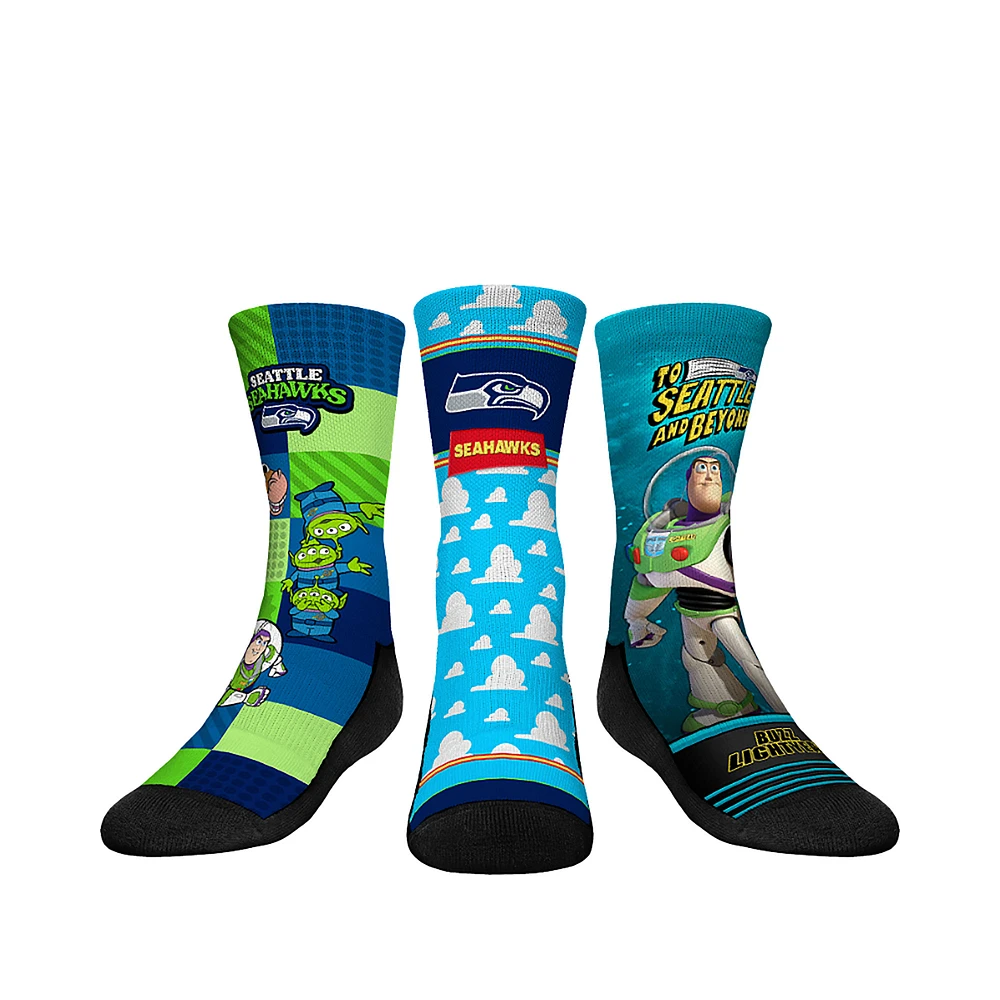 Youth Rock Em Socks Seattle Seahawks Toy Story 3-Pack Crew