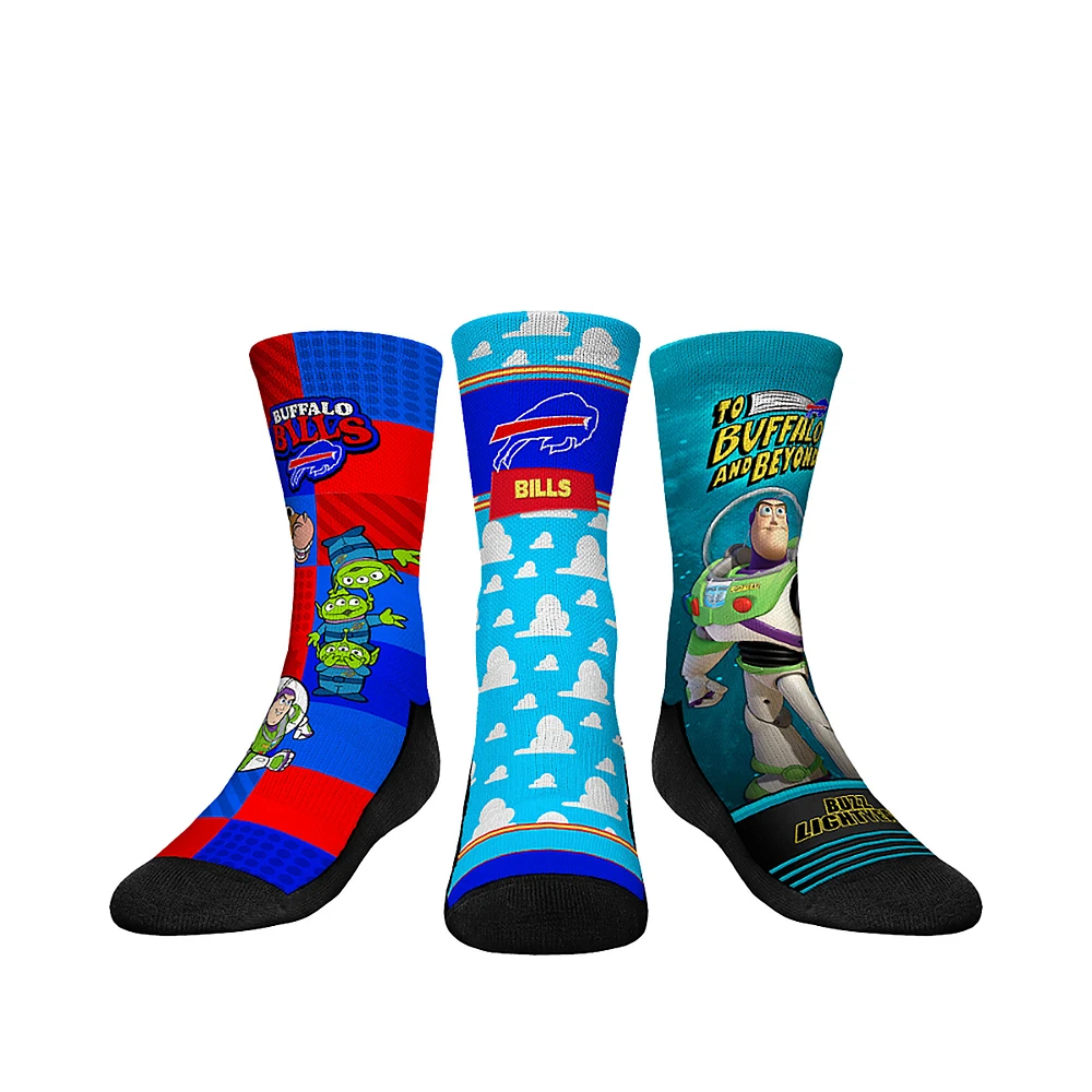 Youth Rock Em Socks Buffalo Bills Toy Story 3-Pack Crew