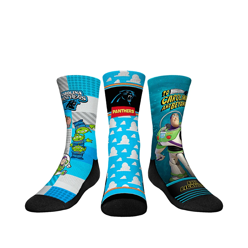 Youth Rock Em Socks Carolina Panthers Toy Story 3-Pack Crew