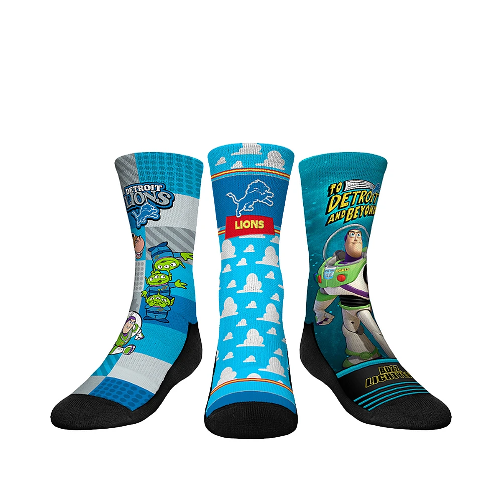 Youth Rock Em Socks Detroit Lions Toy Story 3-Pack Crew