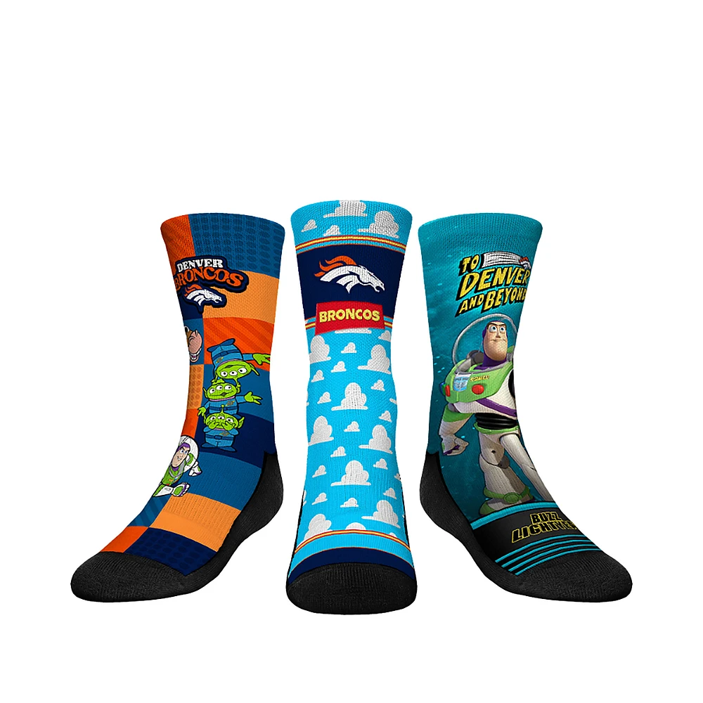 Youth Rock Em Socks Denver Broncos Toy Story 3-Pack Crew
