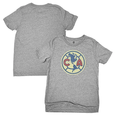 Youth 1863FC Heather Gray Club America Color Badge T-Shirt
