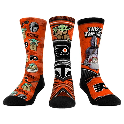 Unisex Rock Em Socks Philadelphia Flyers The Mandalorian 3-Pack Crew