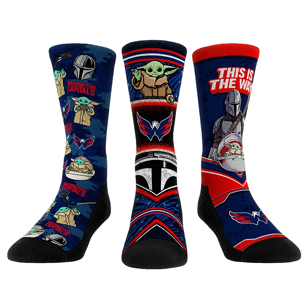 Unisex Rock Em Socks Washington Capitals The Mandalorian 3-Pack Crew