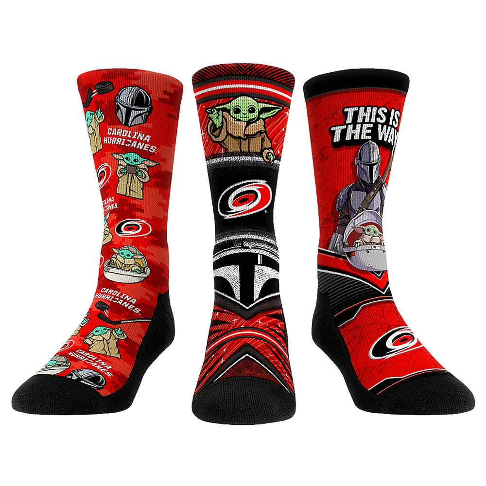 Unisex Rock Em Socks Carolina Hurricanes The Mandalorian 3-Pack Crew