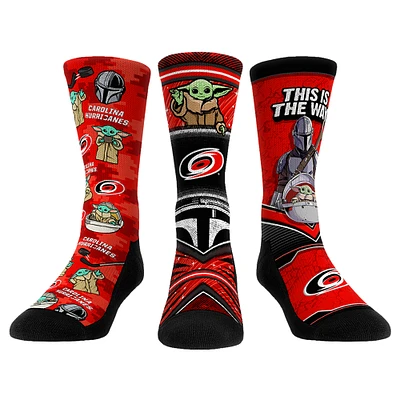 Unisex Rock Em Socks Carolina Hurricanes The Mandalorian 3-Pack Crew
