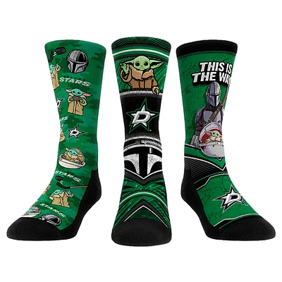 Unisex Rock Em Socks Dallas Stars The Mandalorian 3-Pack Crew