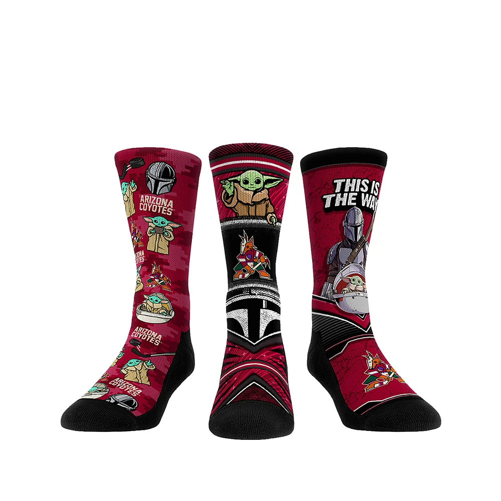Youth Rock Em Socks Arizona Coyotes The Mandalorian 3-Pack Crew