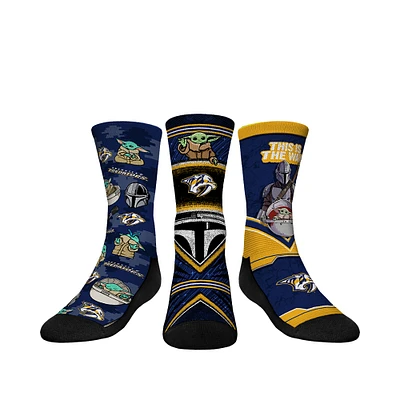 Youth Rock Em Socks Nashville Predators The Mandalorian 3-Pack Crew