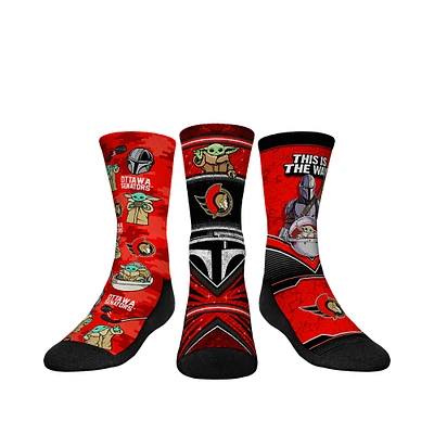 Youth Rock Em Socks Ottawa Senators The Mandalorian 3-Pack Crew