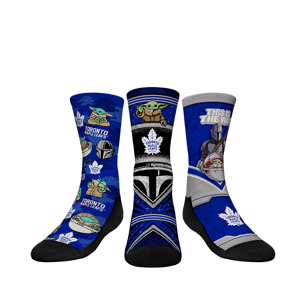 Youth Rock Em Socks Toronto Maple Leafs The Mandalorian 3-Pack Crew