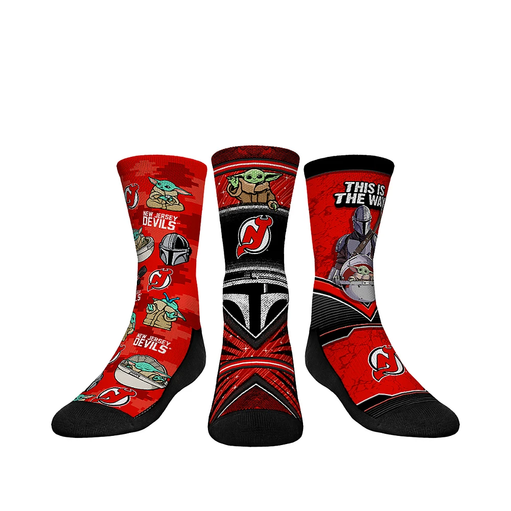 Youth Rock Em Socks New Jersey Devils The Mandalorian 3-Pack Crew