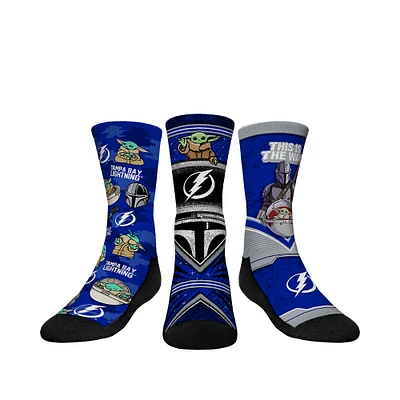 Youth Rock Em Socks Tampa Bay Lightning The Mandalorian 3-Pack Crew