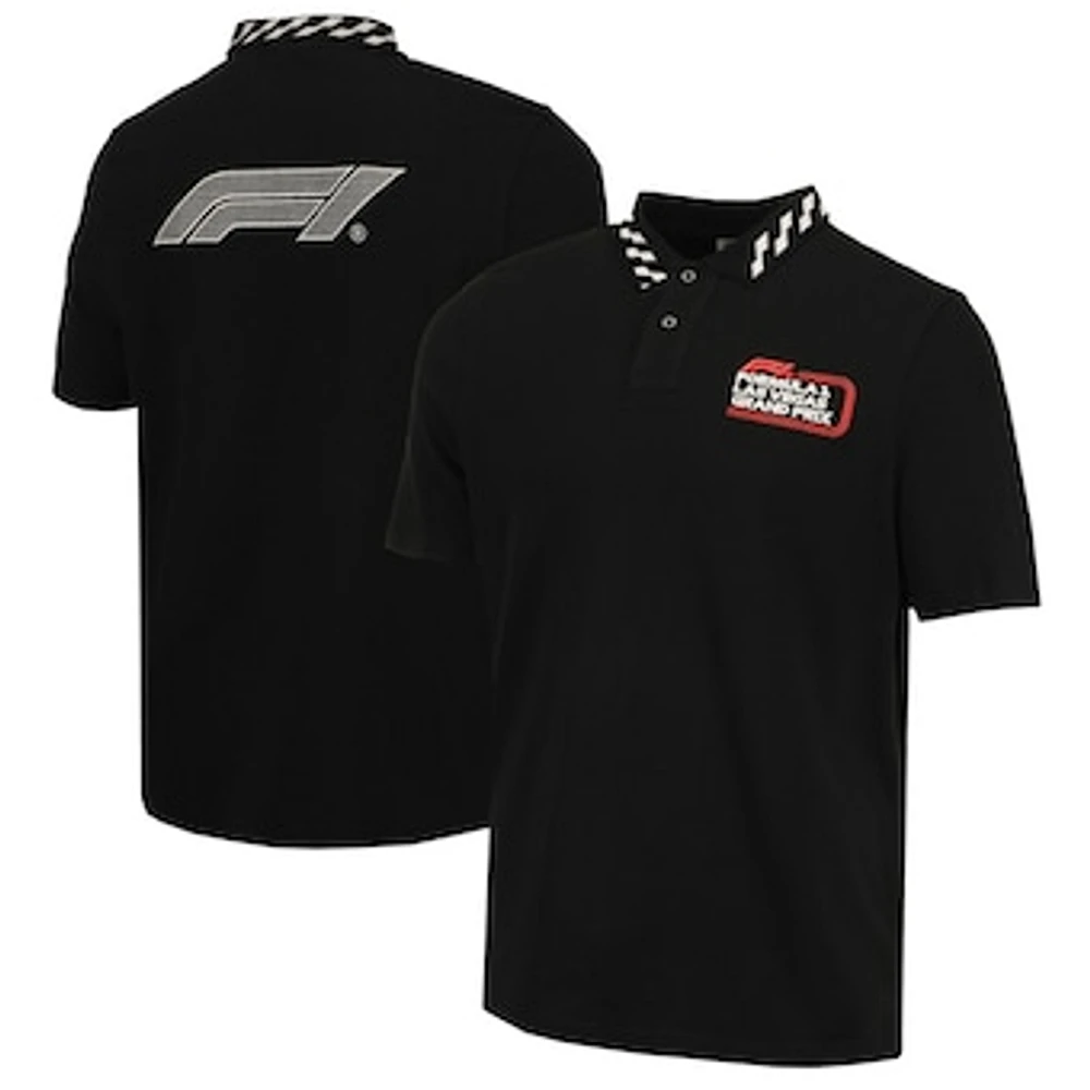 Unisex Black Formula 1 2024 Las Vegas Grand Prix Classic Polo