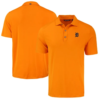 Men's Cutter & Buck Orange Detroit Tigers Forge Eco Stretch Recycled Polo