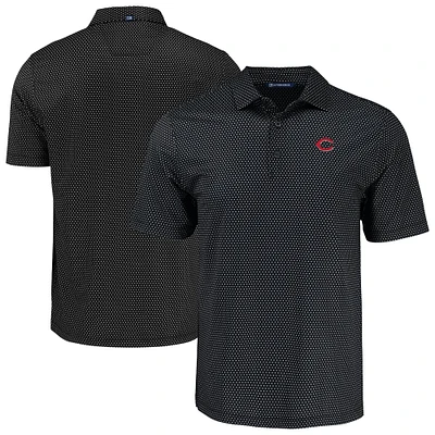 Men's Cutter & Buck Black Cincinnati Reds Pike Eco Shadow Check Print