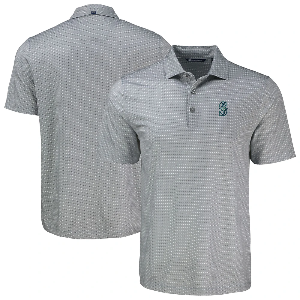 Men's Cutter & Buck Seattle Mariners Pike Eco Shadow Check Print