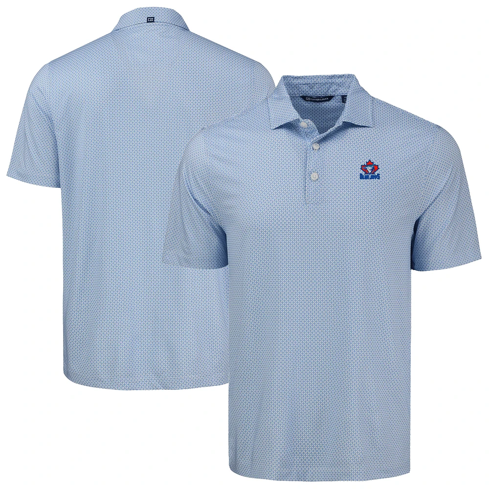 Men's Cutter & Buck Royal Toronto Blue Jays Pike Eco Diamond Dot Print Polo
