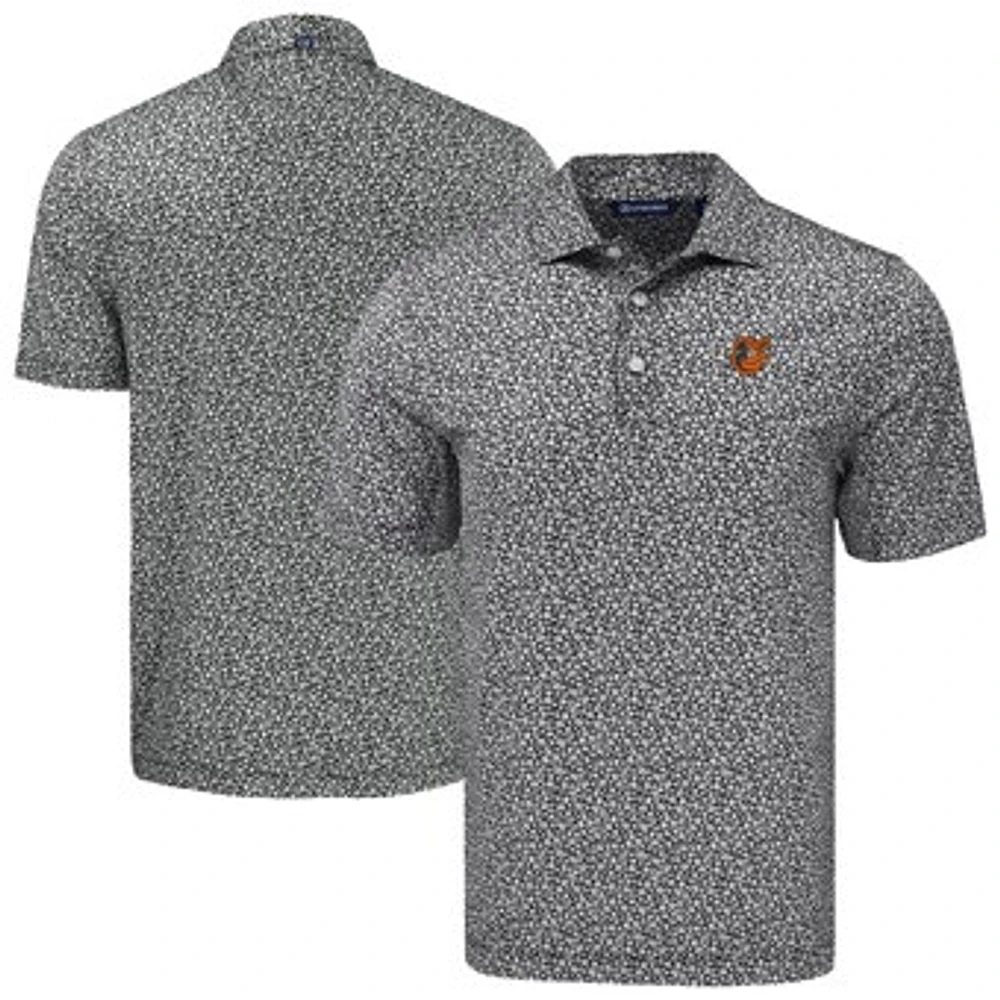 Men's Cutter & Buck Baltimore Orioles Pike Eco Flora Print Recycled Polo