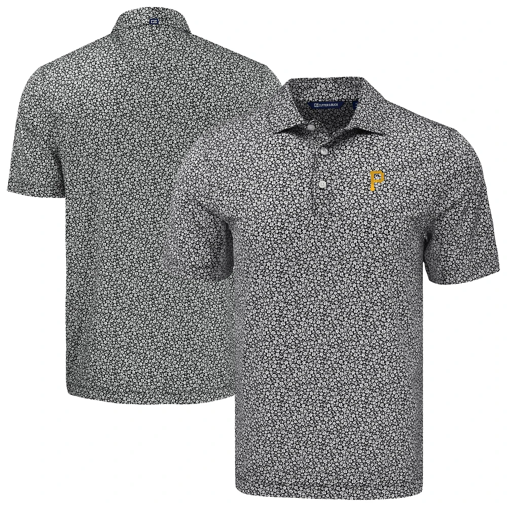 Men's Cutter & Buck Pittsburgh Pirates Pike Eco Flora Print Recycled Polo