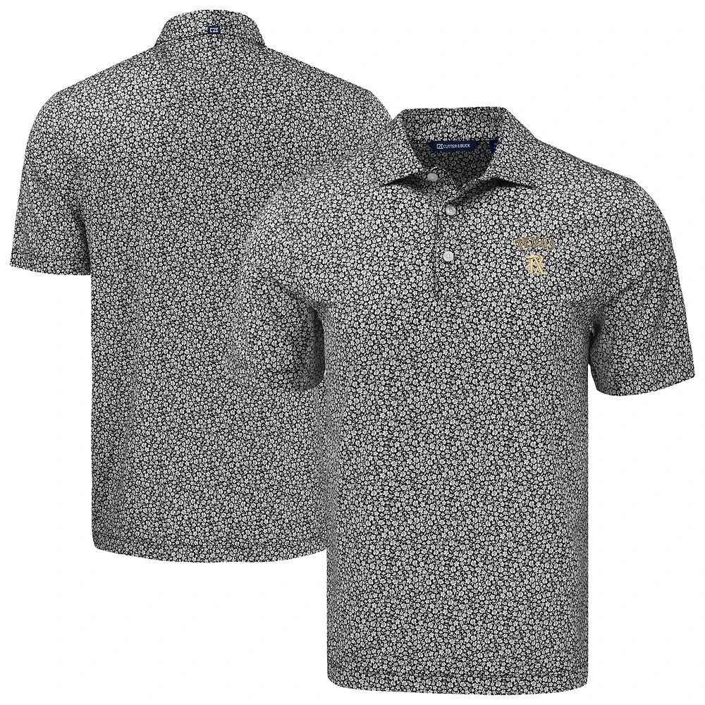 Men's Cutter & Buck Texas Rangers Pike Eco Flora Print Recycled Polo