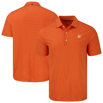 Men's Cutter & Buck Orange Houston Astros Forge Eco Fine Line Stripe Polo