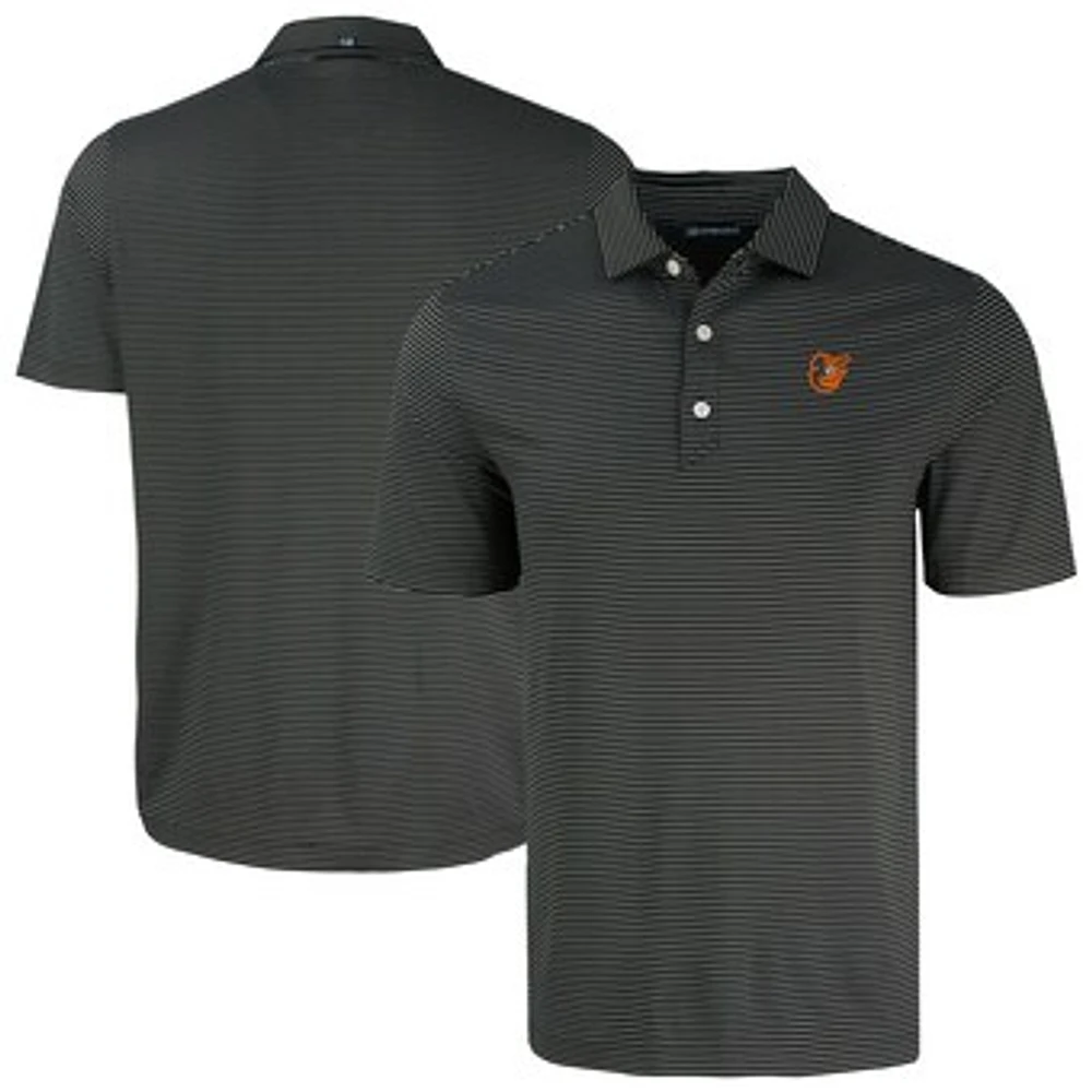 Men's Cutter & Buck Baltimore Orioles Forge Eco Fine Line Stripe Polo