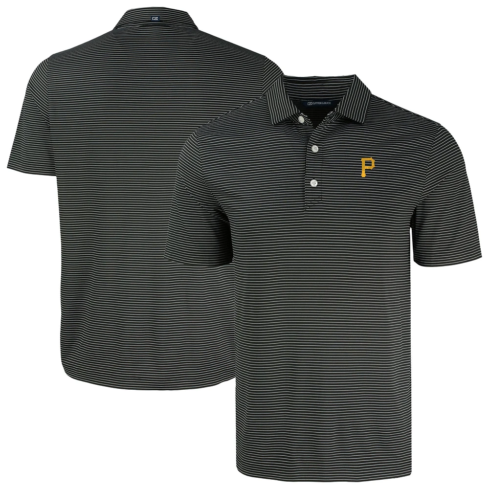 Men's Cutter & Buck Pittsburgh Pirates Forge Eco Fine Line Stripe Polo