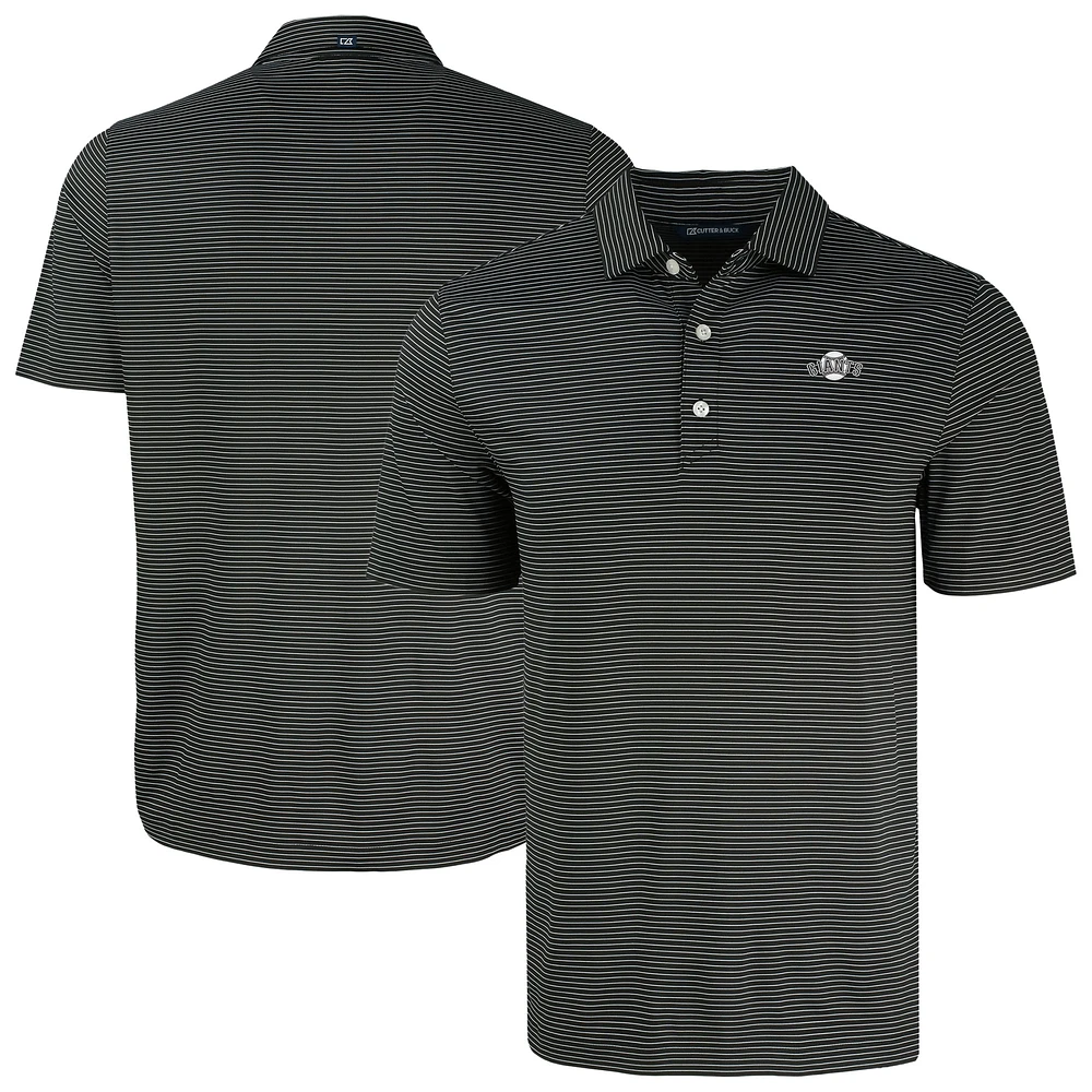Men's Cutter & Buck Black San Francisco Giants Forge Eco Fine Line Stripe Polo