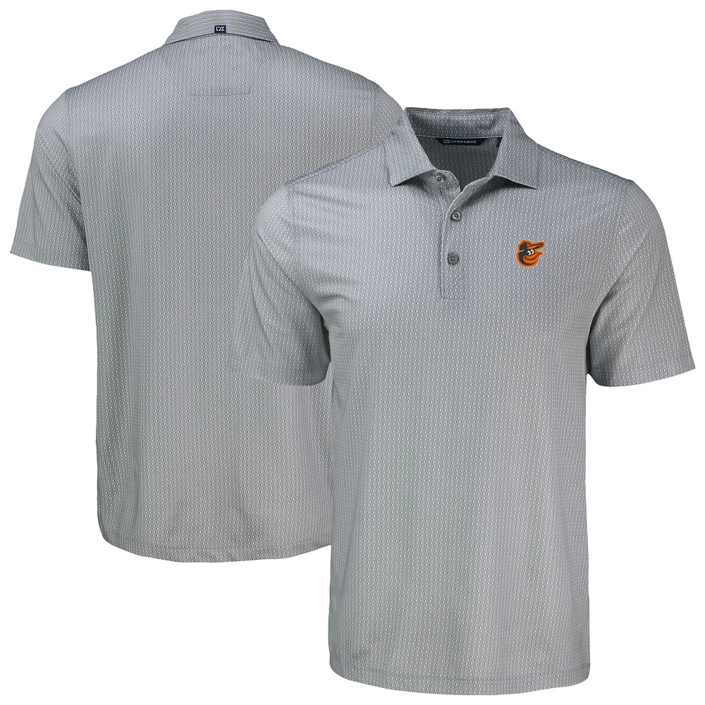 Men's Cutter & Buck Baltimore Orioles Big Tall Pike Eco Shadow Check Print Polo