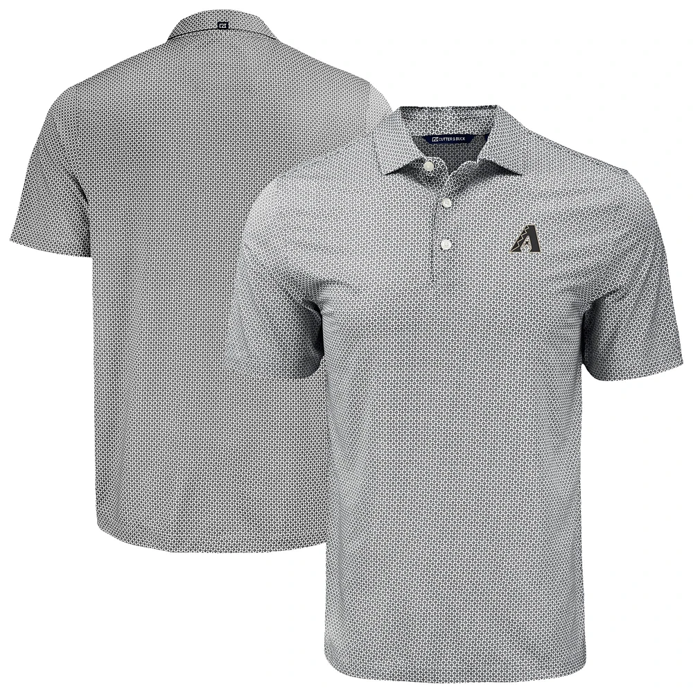 Men's Cutter & Buck Black Arizona Diamondbacks Big Tall Pike Eco Diamond Dot Print Polo