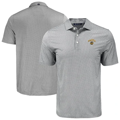 Men's Cutter & Buck Black Seattle Mariners Big Tall Pike Eco Diamond Dot Print Polo