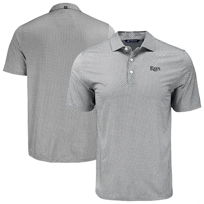 Men's Cutter & Buck Tampa Bay Rays Big Tall Pike Eco Diamond Dot Print Polo