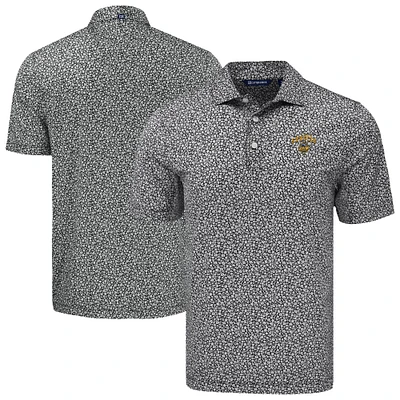 Men's Cutter & Buck Black Seattle Mariners Big Tall Pike Eco Flora Print Recycled Polo
