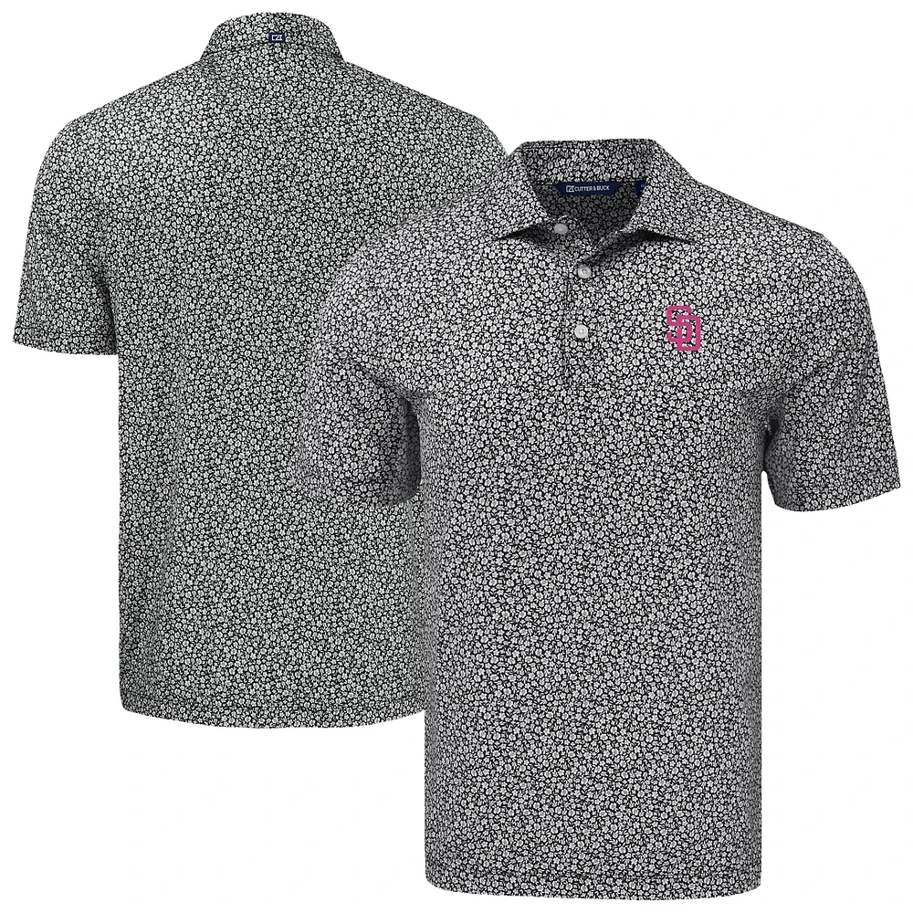 Men's Cutter & Buck San Diego Padres Big Tall Pike Eco Flora Print Recycled Polo