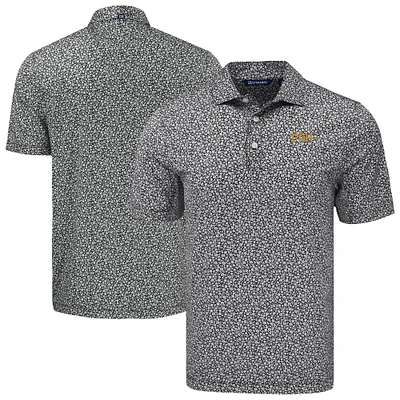 Men's Cutter & Buck Black Pittsburgh Pirates Big Tall Pike Eco Flora Print Recycled Polo