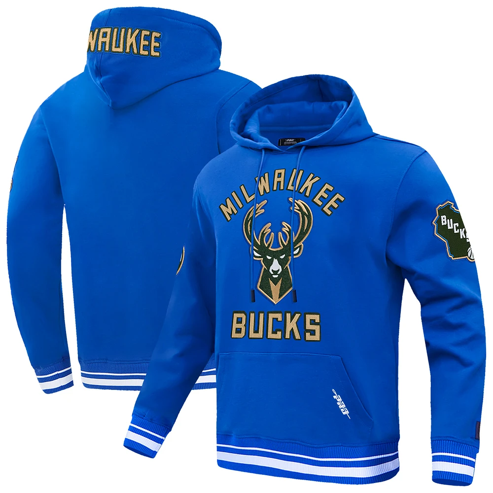 Men's Pro Standard Blue Milwaukee Bucks 2024/25 City Edition Pullover Hoodie