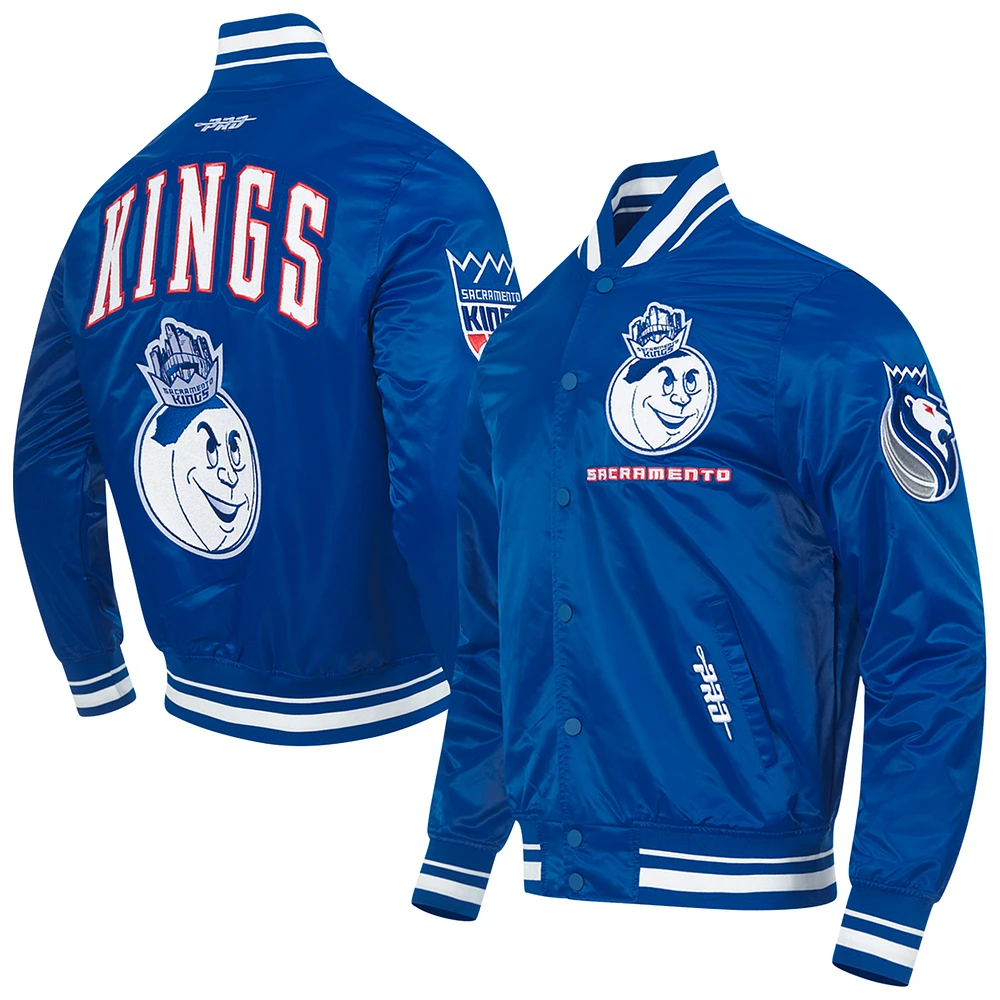 Men's Pro Standard Blue Sacramento Kings 2024/25 City Edition Chenille Satin Full-Snap Jacket