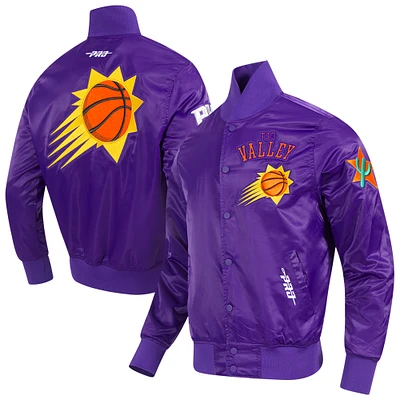 Men's Pro Standard Purple Phoenix Suns 2024/25 City Edition Chenille Satin Full-Snap Jacket