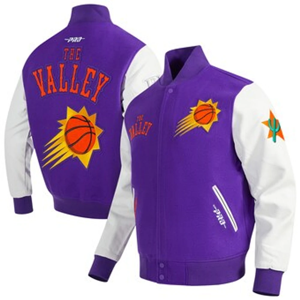 Men's Pro Standard Purple Phoenix Suns 2024/25 City Edition Wool Varsity Full-Zip Jacket