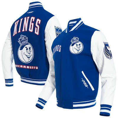 Men's Pro Standard Blue Sacramento Kings 2024/25 City Edition Wool Varsity Full-Zip Jacket