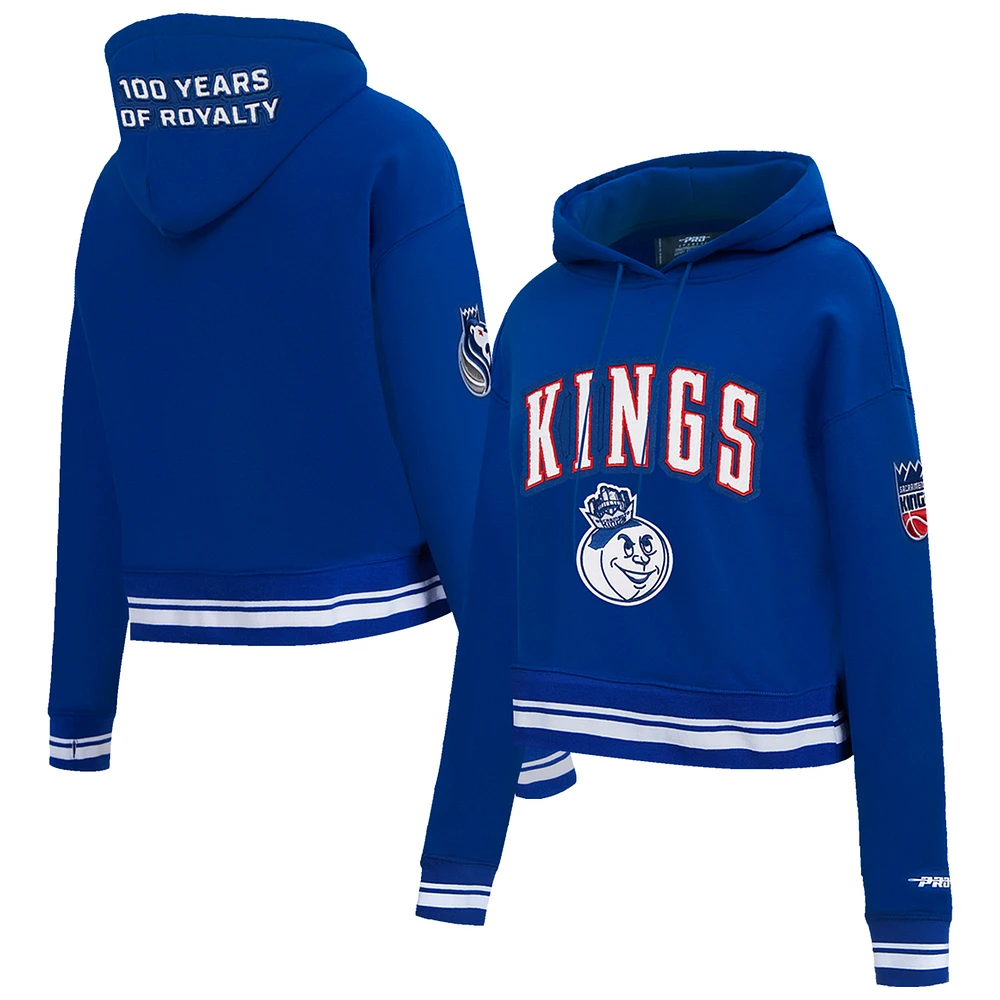 Women's Pro Standard Blue Sacramento Kings 2024/25 City Edition Cropped Pullover Hoodie