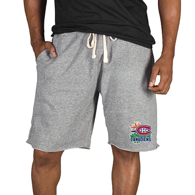 Men's Concepts Sport Gray Montreal Canadiens Mainstream Tri-Blend Shorts
